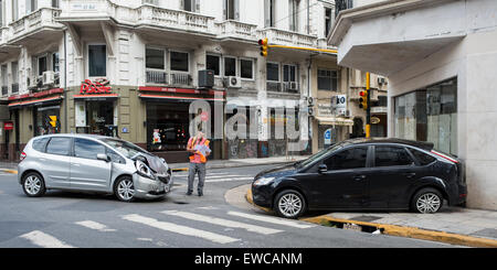 Car wrecks, Buenos Aires Stock Photo