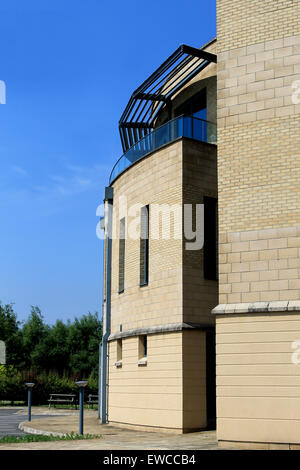 Empty modern office building on a business park. Stock Photo