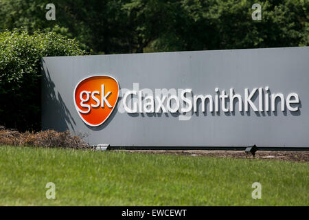A logo sign outside of a facility occupied by GlaxoSmithKline in King of Prussia, Pennsylvania. Stock Photo
