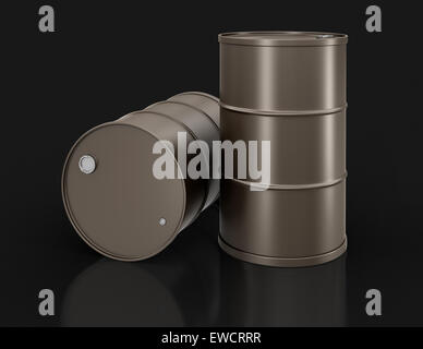 Oil drums (clipping path included) Stock Photo