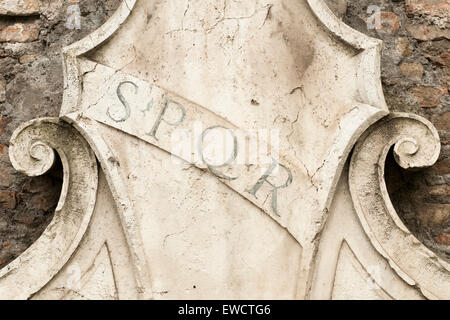 Roman symbol SPQR Stock Photo