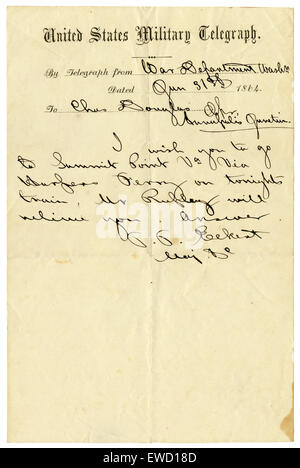 The Civil War. U.S. Military telegraph construction corps hanging a ...