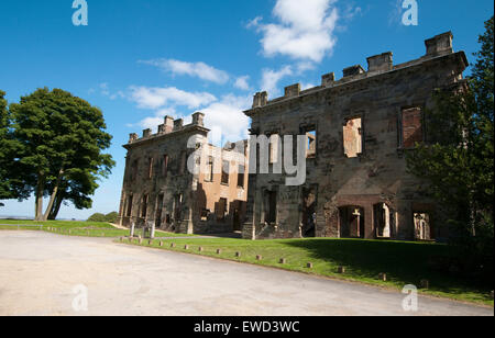 The ruin of Sutton Scarsdale Hall, near Chesterfield in Derbyshire England UK Stock Photo