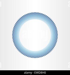 drops of water in circle rain blue background design Stock Vector