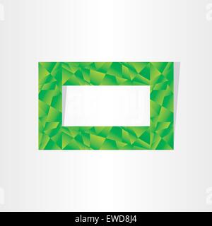 green polygons eco frame abstract background design Stock Vector