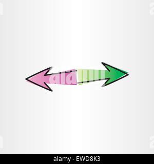 direction left and right arrows design element Stock Vector