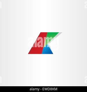 letter k colol rgb icon design Stock Vector