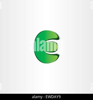 green letter e eco symbol design Stock Vector