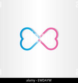 infinite love infinity heart vector sign Stock Vector