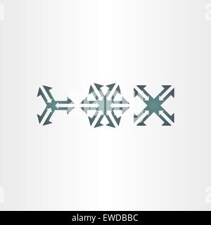 three arrows symbol set vector icons design Stock Vector