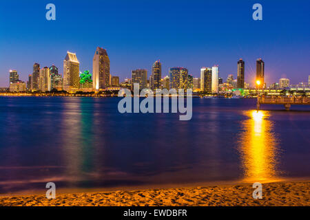 Downtown San Diego skyline from Coronado Island, California, USA Stock Photo