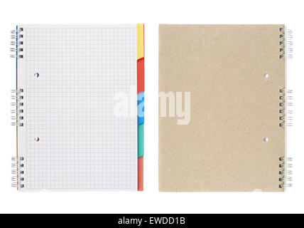 Squared notebook isolated Stock Photo