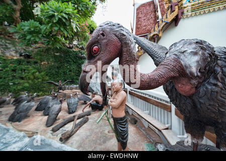 Vulture statue at Wat Saket (The Golden Mount) in Bangkok, Thailand Stock Photo