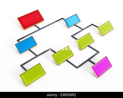 Flow Chat Color Reds Flow chart in red, blue and green color tones isolated on white ...