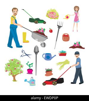 gardening set Stock Vector