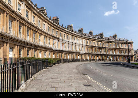 Section of Georgian houses in The Circle in Bath Stock Photo