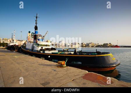 Tugs in the port of Patras, Peloponnese, Greece Stock Photo