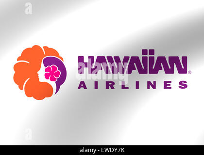 Hawaiian Airlines logo symbol icon flag emblem sign Stock Photo