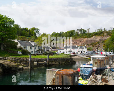 Port Askaig ferry port Isle of Islay Argyll and Bute Scotland second main ferry port on Islay small attractive settlement on Sound of Islay Stock Photo