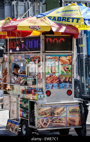 New York City,NY NYC,Manhattan,Lower,Financial District,Park Row,sidewalk streetstall,stalls,booth,booths,vendor,vendors,merchant,market,marketplace,c Stock Photo