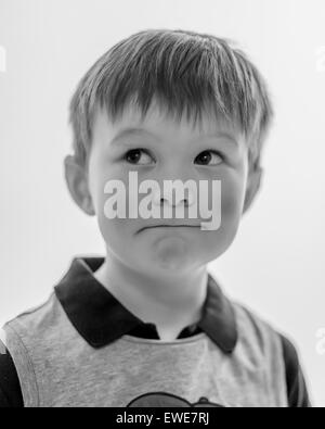 Portrait of 5 year old Icelandic boy, Iceland Stock Photo