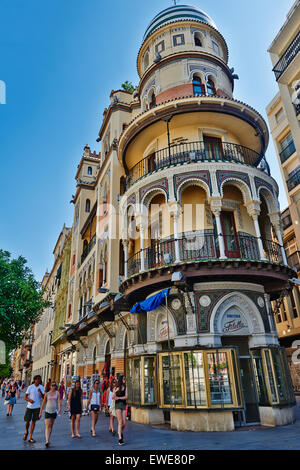 Seville, Spain, passersby in the Avenida de la Constitucion Stock Photo