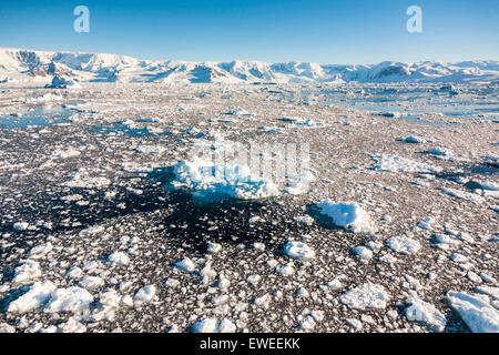 Brash ice in Gerlache Strait, Antarctic Peninsula, Antarctica. Stock Photo
