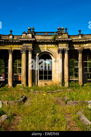 The remains of Trentham Hall an Italianate country house in the grounds of Trentham Gardens Stoke on Trent Staffordshire UK Stock Photo