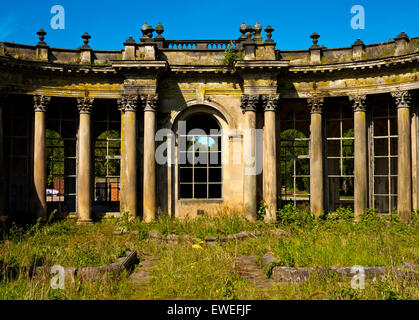 The remains of Trentham Hall an Italianate country house in the grounds of Trentham Gardens Stoke on Trent Staffordshire UK Stock Photo