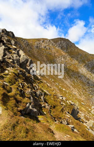 The summit of Pen Yr Ole Wen, Snowdonia Stock Photo