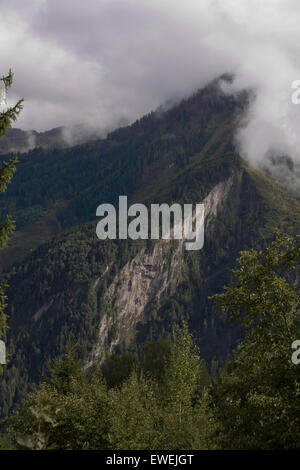 Storm clouds passing across The Katzenkopf above Kaprun Zell am See ...