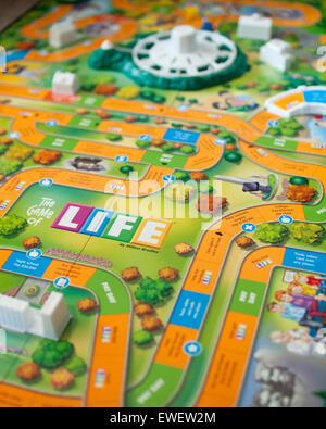 A view of The Game of Life (also known as LIFE), a board game originally created in 1860 by MIlton Bradley.