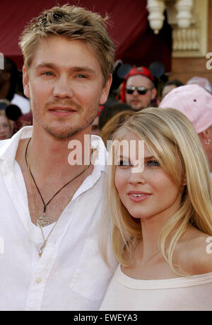 Chad Michael Murray and Kenzie Dalton attend the World Premiere of 'Pirates of the Caribbean: At World's End' held at Disneyland in Anaheim, California on May 19, 2007. Stock Photo