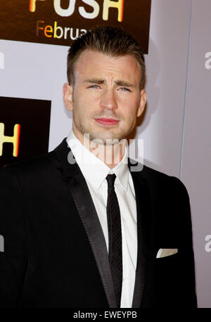 Chris Evans at the Los Angeles premiere of 'Push' held at the Mann Village Theater in Westwood on January 29, 2009. Stock Photo