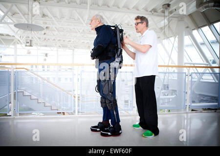 ELDERLY PERSON IN REHABILITATION Stock Photo