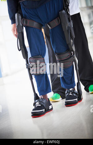 ELDERLY PERSON IN REHABILITATION Stock Photo