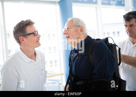 ELDERLY PERSON IN REHABILITATION Stock Photo