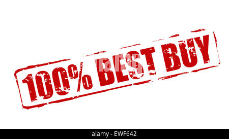 Rubber stamps with text one hundred percent best buy inside, illustration Stock Photo