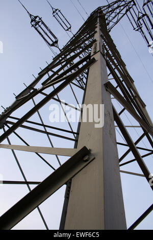 Electric pole - close-up Stock Photo