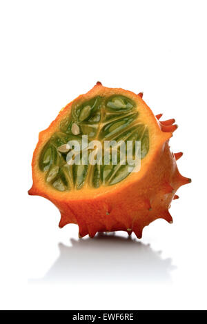 Studio shot of kiwano on white background Stock Photo