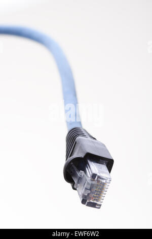 Network cable on white background Stock Photo