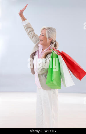 SENIOR SHOPPING Stock Photo