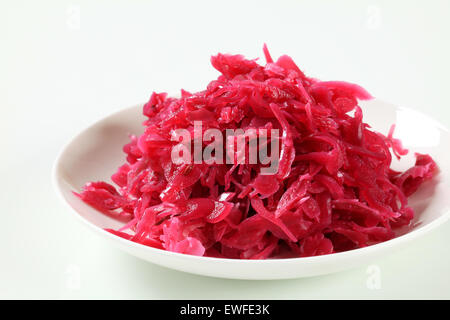 Serving of braised red cabbage Stock Photo