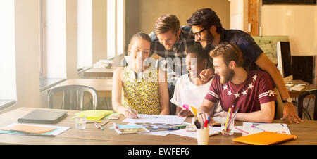 Creative business people brainstorming in office meeting Stock Photo