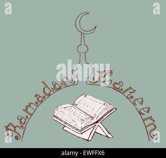 Doodles for Ramadan Kareem holiday. Stock Vector