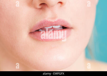 Closeup of a woman's mouth, Stock Photo