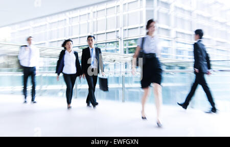 People commuting in Hong Kong. Stock Photo