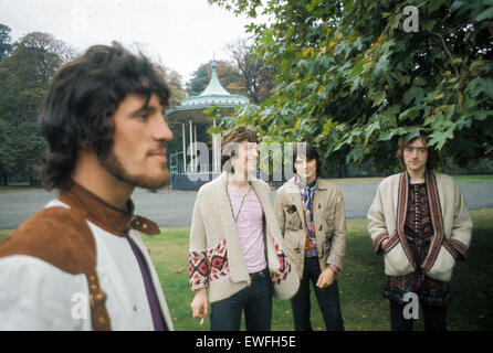 TRAFFIC UK rock group about 1968. From left: Jim Capaldi, Stevie Winwood, Chris Wood, Dave Mason Stock Photo