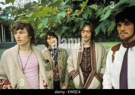 TRAFFIC UK rock group about 1978. From left: Stevie Winwood, Chris Wood, Dave Mason, Jim Capaldi Stock Photo