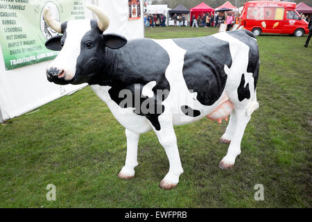 Plastic Friesian Cow Black and White Dairy Milk Stock Photo